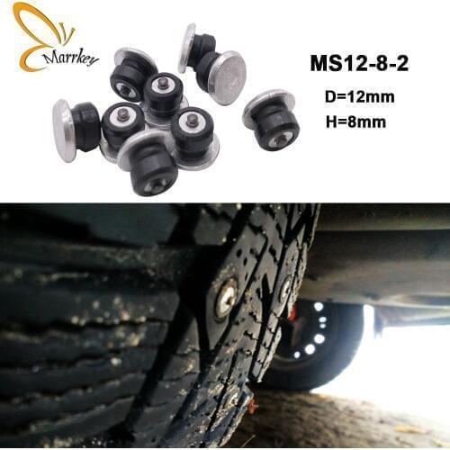 Marrkey 100PCS 8mm Spikes for Tires/Winter Tire Spikes/Tire Studs/Snow Chians Ice Stud/Carbide studs for Auto Car/SUV/ATV