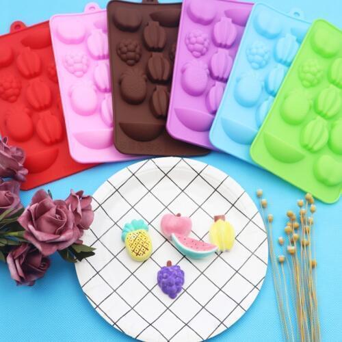 Fruit Series Silicone Chocolate Mold Banana Pear Shape Ice Grid Mold XG143