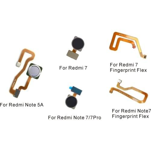 Touch ID Fingerprint Sensor Scanner Flex Cable For Xiaomi Redmi 7 Note 5A Note7 7Pro Home Return Button Key Replace Parts