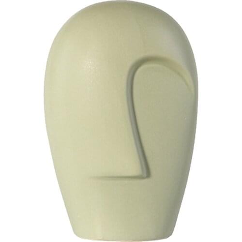 Face Style Vases Ceramics Flower Holder Wall Sculpture Creative Gift Home Office Decor Simplistic Gray Green Desktop Ornaments