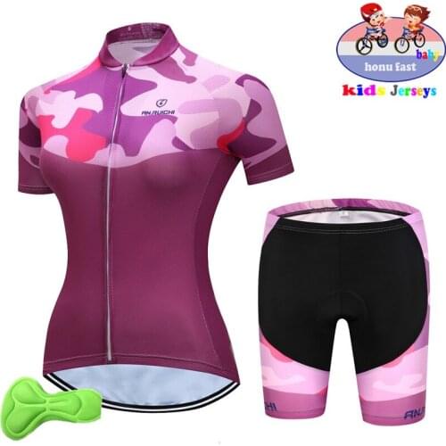 2021 Uick-Dry Childrens Bicycle Clothing Suit Shorts Baby Summer Breathable Mountain Bike Children Girls Bicycle Riding Clothes