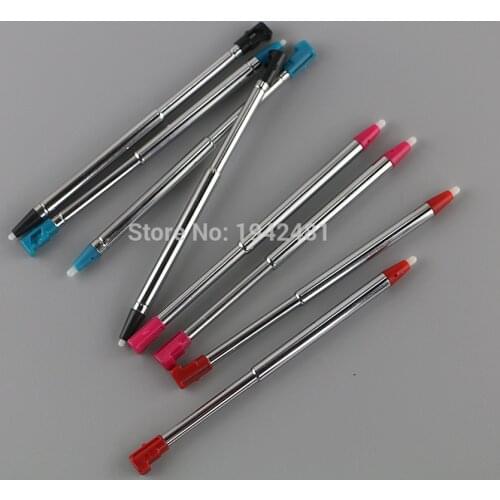 100pcs High quality Metal Retractable Extendable Touch Screen Stylus Pen for 3DS
