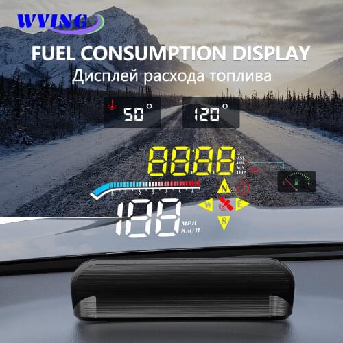 Newest M17 hud obd head up display OBD2 GPS Dual System Windshield Speed Projector Security Alarm Water temp Overspeed RPM