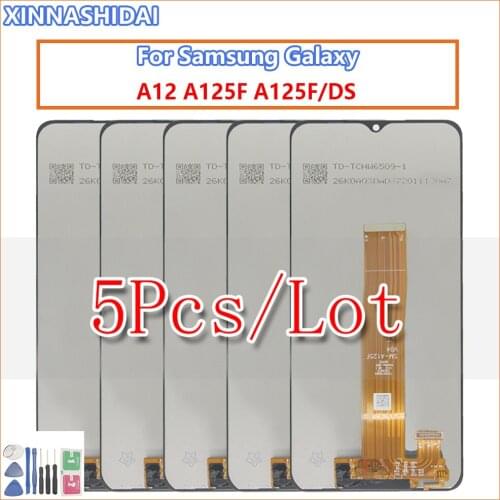 5pcs/lot LCD Display For Samsung Galaxy A12 A125F A125F/DS display LCD touch screen digitizer Assembly replacement Repair Parts