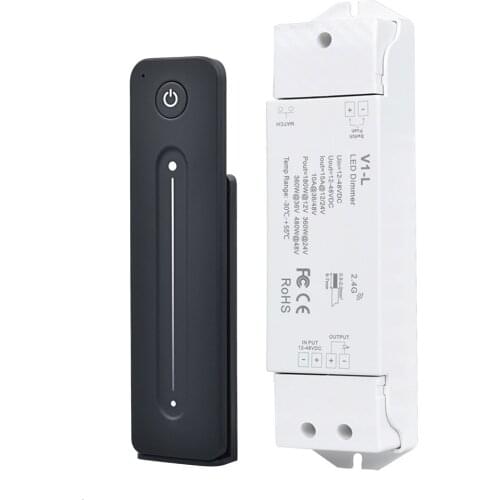 12V/24V Input V1-L 15A Output Receiver R11 Wireless RF Touch Remote 3528 5050 Single Color Strip Dimming