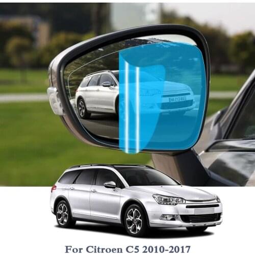 2PCS Anti Fog Car Window Clear Film Car Rearview Mirror Protective Film For Citroen C5 2010-2017 Waterproof External Car Sticker