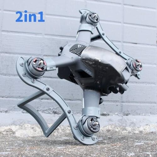 2in1 DJI FPV Drone Guard Heightening Landing Gear Anti-collision Drone Arm Bracers Bump-proof Motor Protect Safe Landing Support