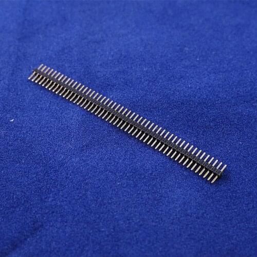 20pcs 1x50 P 50 Pin 1.0 mm Pin Header male single row Straight PCB 180 DIP Through Hole Insulator height 1.00mm Rohs Lead Free