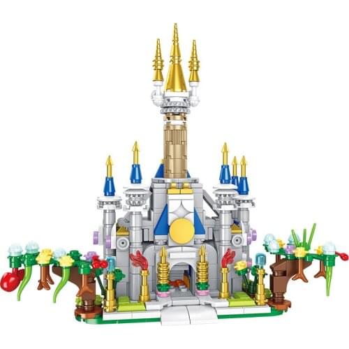 607Pcs Street View Series Educational Building Blocks Toys For Kids Girls DIY Birthday Present 2 Changes 12 IN 1 Castle Model