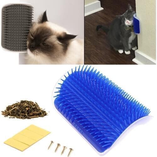 9 Colors Cats Brush Wall Corner Cat Pet Massage Self Groomer Comb Brush With Catnip Cat Rubs Face Comb Pet Products Tpys