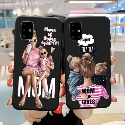 Baby Mom Girl Case For Samsung Galaxy A20E A20 A30 A21S A40 A41 A50 A51 A70 A71 S9 S10 S20 S21 Plus Note 10 20 Ultra TPU Capa
