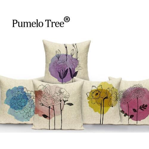 Colorful butterfly pillow cover Square home cushions Dropshipping throw pillows animal linen cushions decorative cover cushion