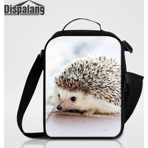 Dispalang Child Animal Hedgehog Printing Insulated Lunch Bag For Girl Kids Women Small Food Dinner Container Lunch Bags To Work