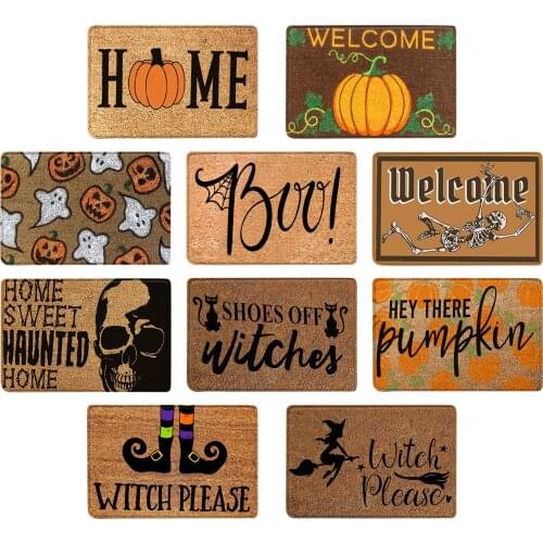 Halloween Doormat Blanket Welcome Home Front Door Decorations Anti-slip Indoor Outdoor Printed Anti-slip Kitchen Rug Like-minded