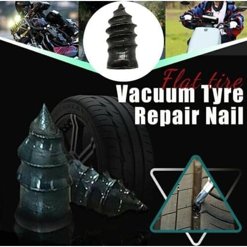 10pcs Vacuum Tyre Repair Nail For Motorcycle Tubeless Tyre Repair Rubber Nails Self-tire Repair Tire Film Nail Size S