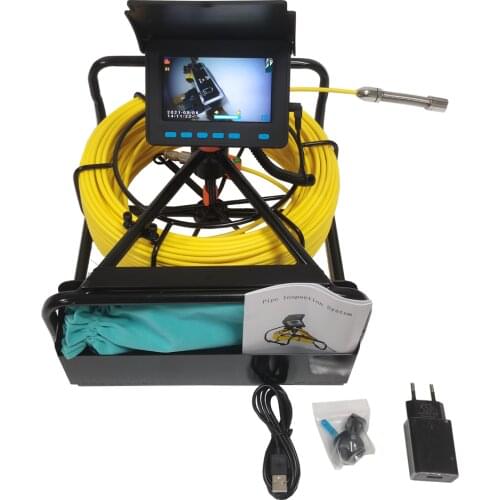 17mm DVR 16GB Card(Optional) Sewer Duct Camera Endoscope Borescope Pipeline/Pipe Drain Inspection 4.3'Screen