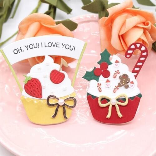 KLJUYP Party Cupcake Metal Cutting Dies Scrapbook Paper Craft Decoration dies scrapbooking