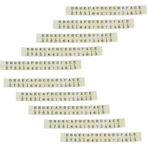 MagiDeal 10pcs Musical Scale Sticker Kalimba Thumb Piano Finger Percussion