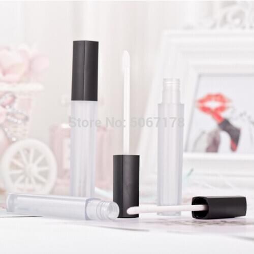 3ml Frosted Empty Lip Gloss Tube, Square Lip Gloss Refillable Bottles,Plastic Liquid Lipstick Container 10/30/50pcs