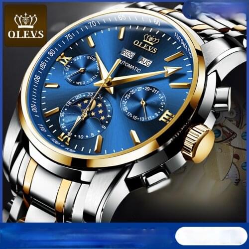 Multifunctional automatic mechanical watch waterproof men watch men