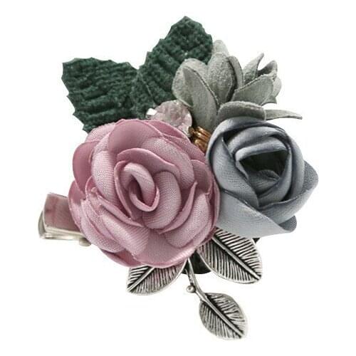 Fashion Fabric Flower Corsage Shawl Buckle Collar Dress Coat Pins and Brooches Wedding Jewelry Accessories Girlfriend Gift
