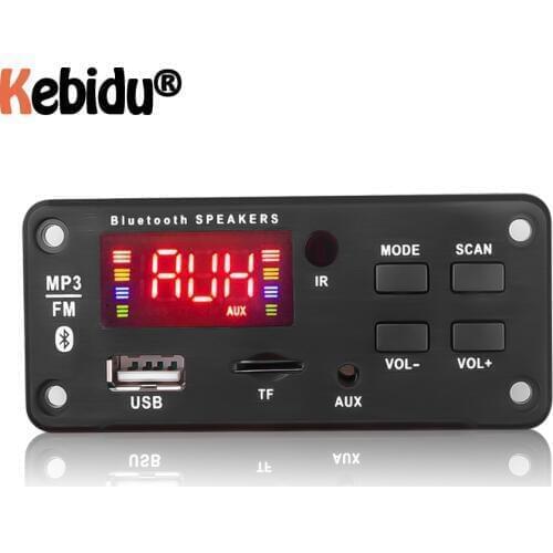 5V 12V MP3 Module Handsfree Bluetooth 5.0 Car Radio MP3 Player Decoder Board Support Recording FM TF SD Card AUX Audio Module