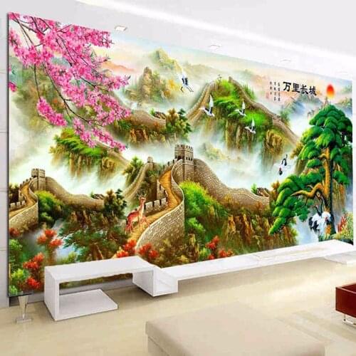Chia Great Wall Scene,5d DIY Diamond Embroidery,Full rhinestone Diamond Painting Cross Stitch,Needlework Home Decor FH1110