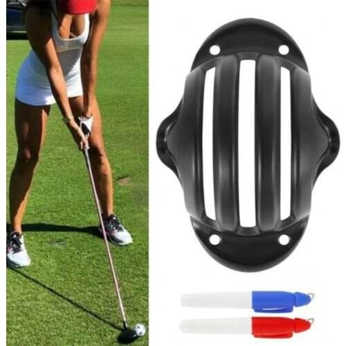 Triple Golf Course Marker Set, 3 Rows of Chrome-plated Stencil + 2 Pcs.Highlighter, Golf Positioning Aidoutdoor Golf Sports Tool