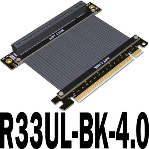 New ADT Graphics Card Extension Cable PCI-E 4.0 X16 ETH Mining RTX3090 RX6800xt Vertical Upright Chassis PCIe 16x PCI Express