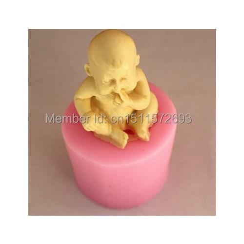 New small boy babe silica gel soap handmade soap mold chocolate mold Sugarcraft FM272