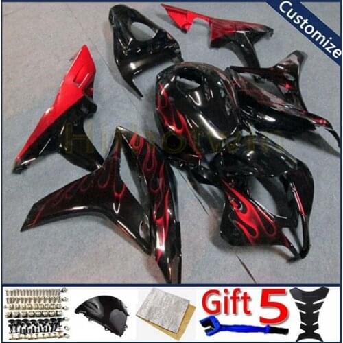 Motorcycle plastic cover For CBR600RR 2007 2008 CBR 600 RR 07 08 F5 ABS plastic motor Fairing kit Injection mold red flames