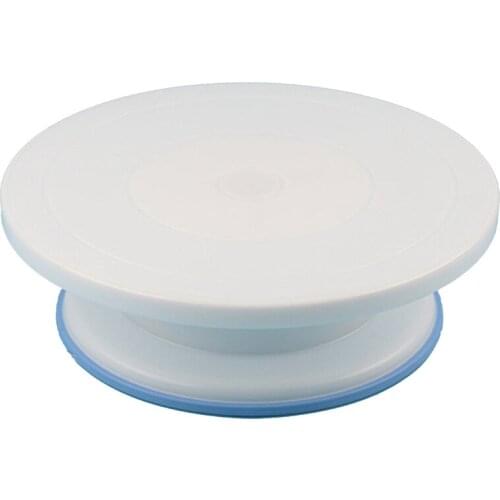 Plastic Rotating Plate Cake Built-in Bearing Revolving Spinning Round Cake Stand Cupcake Rotary Table Turntable Tools