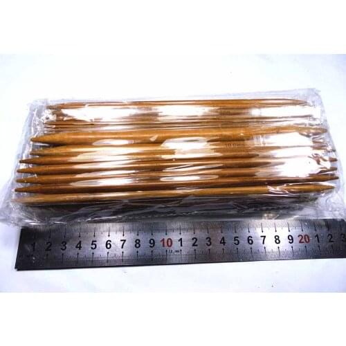 20cm 15 size/set 30set Straight Bamboo Needle Carbonized Double Pointed Knitting Needles Knit Tools NEEDLE-7377
