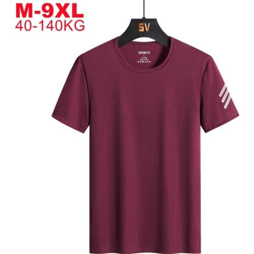 Plus Size 6xl 7xl 8xl 9xl Loose T Shirts Men Oversized Tshirt Summer Quick Dry Mens Big Tall T-shirt Male Large Tee Tops 140kg
