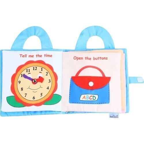 Infant Cloth Book Cartoon Pattern Baby Soft Activity Crinkle Cloth Books Educational Learning Toys 3 Years Old