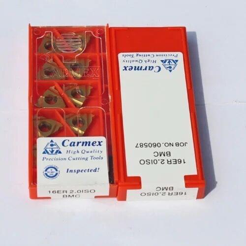 16ER 2.0 ISO BMC 10pcs/set Carmex CNC Internal thread Carbide insert Processing steel