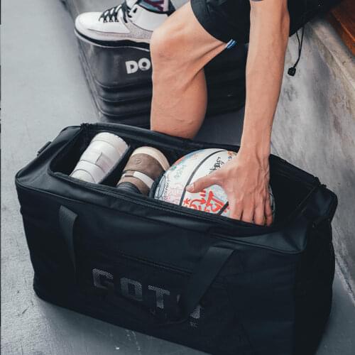 GOTO Black Purple S M L Size Waterproof Nylon Sports Gym Hand Bag for Sneaker Shoes Clothes Handbag for Man Unisex Luggage Bag