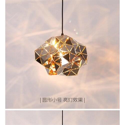 Postmodern Splicing Iron Pendant Lamps Living Room Dining Room Art Decoration Hanging Lamp Bedroom Bathroom Pendant Lights E27