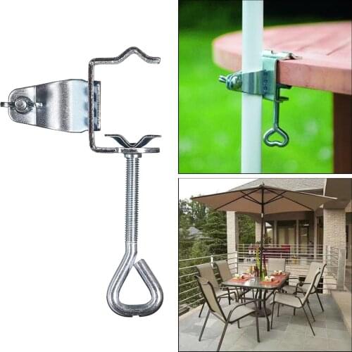 Umbrella Clamp Umbrella Stand Bench Patio Umbrella Holder, Premium Umbrella Mount Clamp for Beach Courtyard Balcony