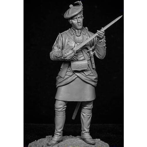 1/24 75mm ancient Officer stand with sword Resin figure Model kits Miniature gk Unassembly Unpainted