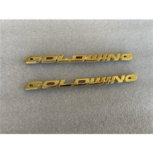 1 Pair Motorcycle Battery Side Cover Decal Emblem Fairing Sticker Logo Symbol Mark ABS Silver for Honda Goldwing GL 1800 GL1800