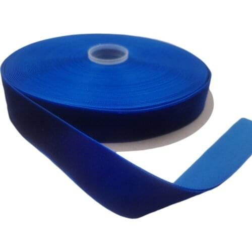 25MM Nylon Royal Blue Velvet Ribbon Single Face for Handmade Wedding Decoration Gift Wrapping DIY Bowknot Sewing 25yards Roll