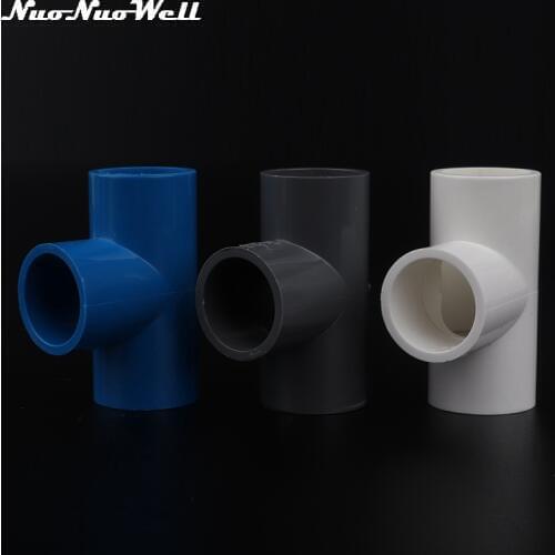 4pcs 20mm PVC 3 Way Connector 1/2" Equal Tee Connector PVC Water Pipe T Connector Aquarium Pipe Joints Three Way Connector