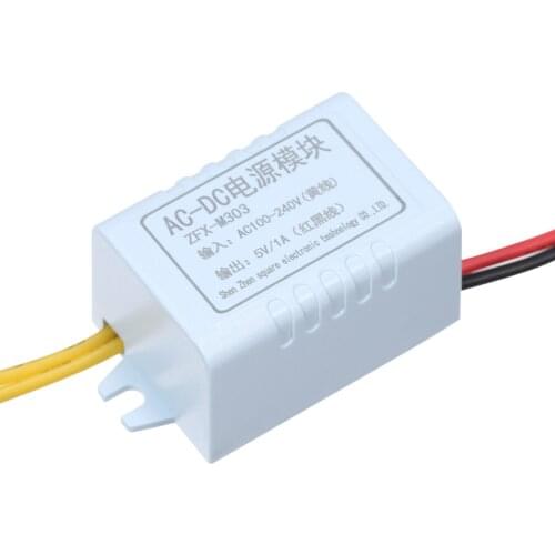 A C DC100-240V DC5V 1A Switch Electronic Module with Overvoltage/ Overcurrent/ Short Circuit/ Overheating Protection Design Mini