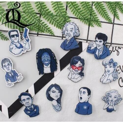 Free shipping 1pcs Cartoon People acrylic Accessories Fashion cartoon Brooch Badge Pin Collar brooch Jewelry Gift,Pet cloth Z4