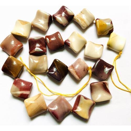 Wholesale 1string Natural Mookaite Gem Stone Beads 16mm Square Gem Stone Loose Beads For jewelry making 15.5"