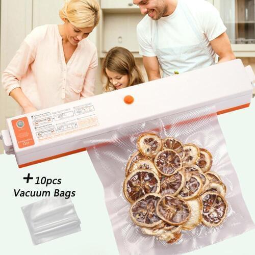 Household Commercial Automatic Food Vacuum Sealer Packing Machine Portable Food Sealer Film Sealer Packer with 10pcs Vacuum Bags