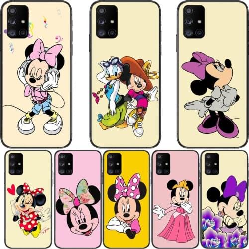 Minnie Love Phone Case Hull For Samsung Galaxy A50 A51 A20 A71 A70 A40 A30 A31 A80 E 5G S Black Shell Art Cell Cove