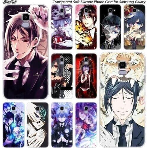 Hot Anime Black Butler and a cat Soft Phone Case For Samsung Galaxy J8 J6 J4 2018 J2 Core J5 J6 J7 Prime J3 2016 2017 EU J4 Plus