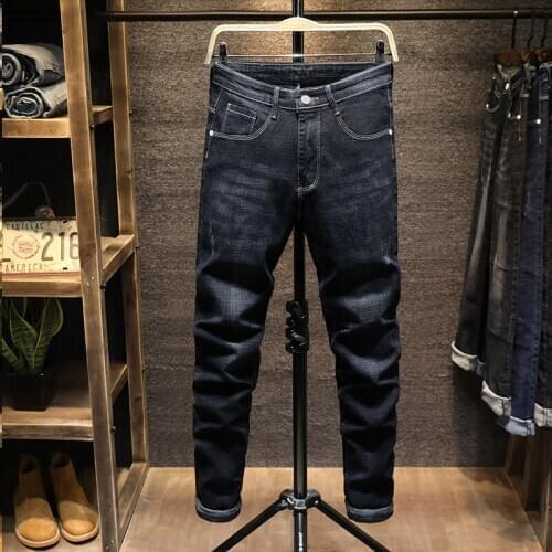 Jeans Men Trousers Male High Quality Soft Slim Fit Denim Designer Casual Biker Pants Pantalon Hombre Homme Skinny Streetwear